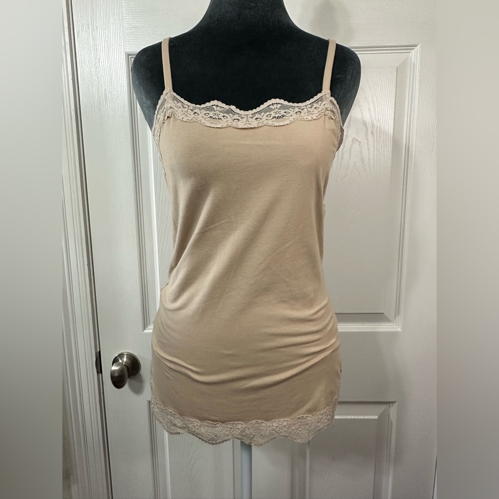 Ann Taylor Cream Lace Accent Camisole